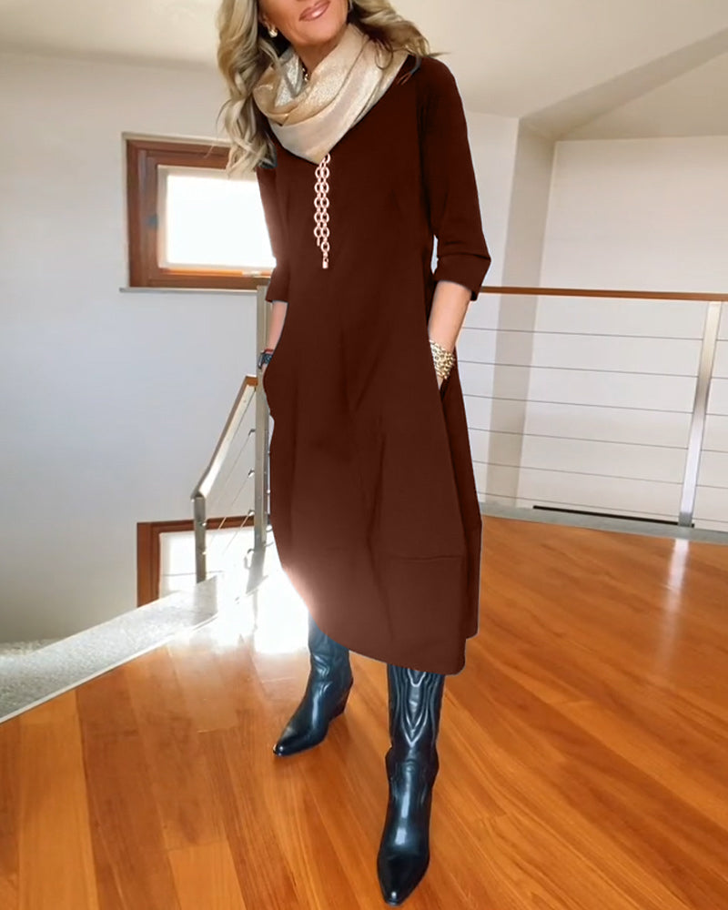 Inès - Robe Maxi Vintage Élégante et Confortable