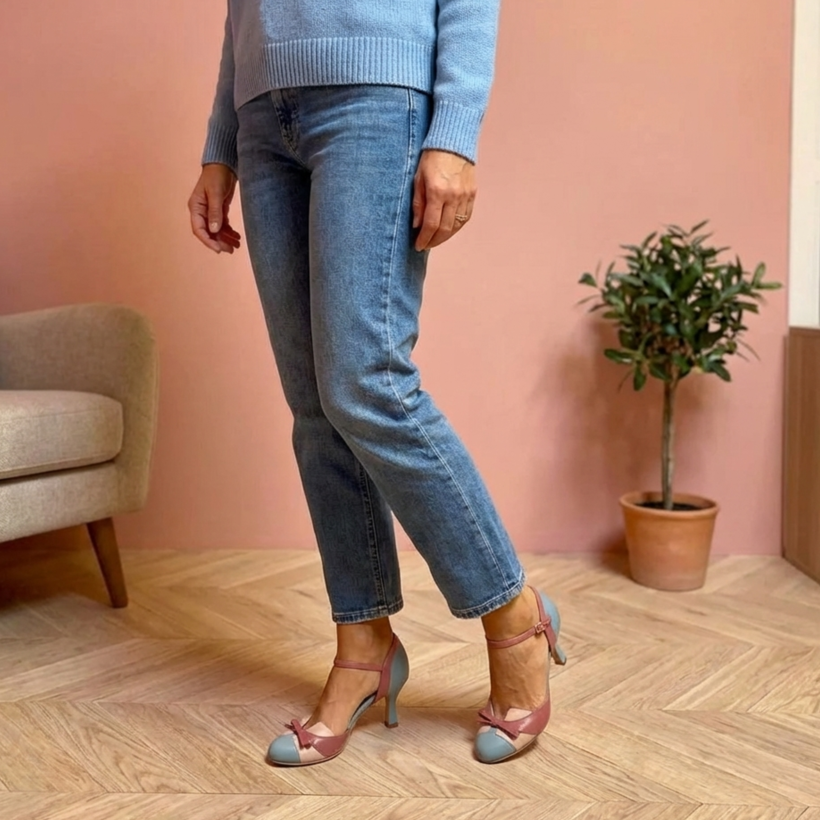Qovira - Sandales Femme Confort Élégant Talon Stable Style Vintage Quotidien