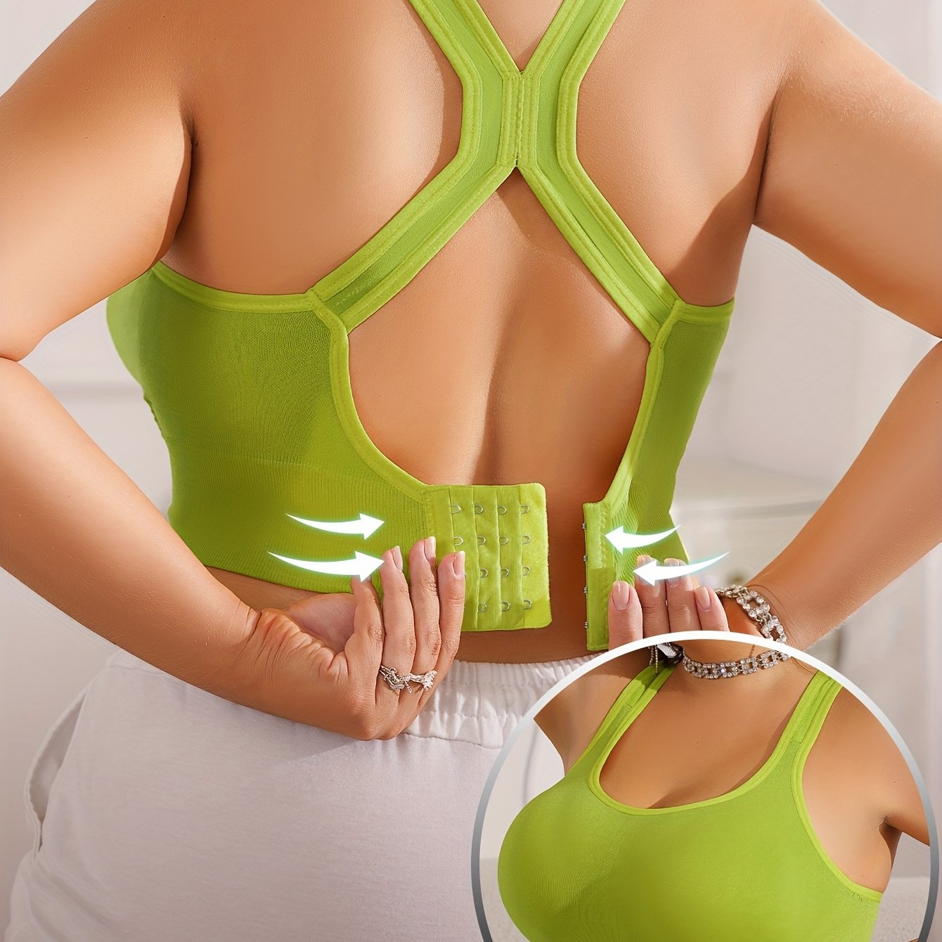 Vittoria - Brassière Sportive Grande Taille avec Coussinets Amovibles et Bretelles Réglables