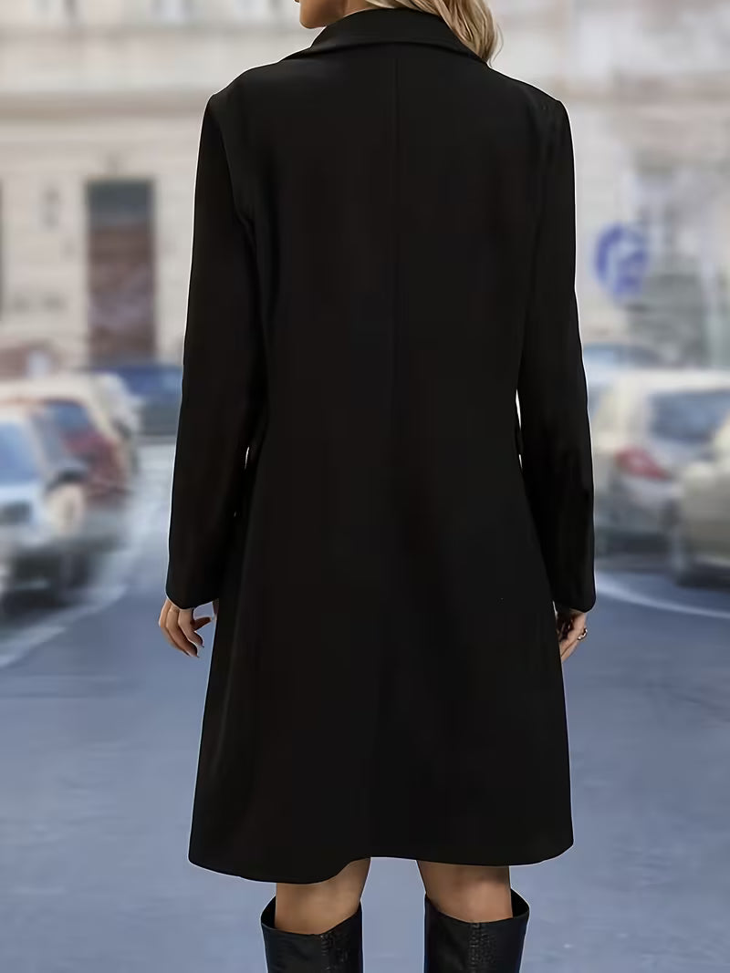 Quinella - Trench-coat femme uni à double boutonnage
