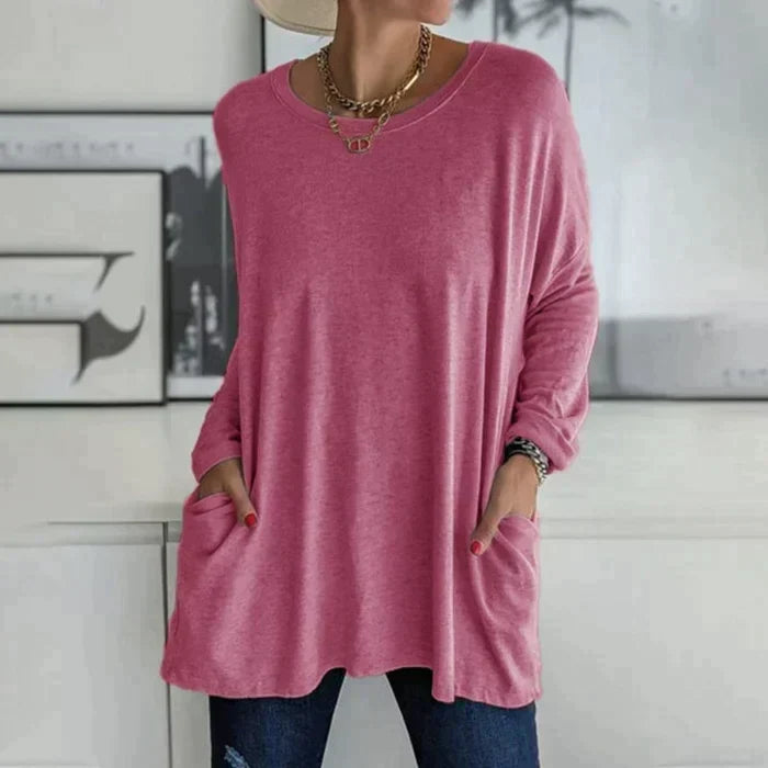 Daliah - T-shirt à manches longues avec poche