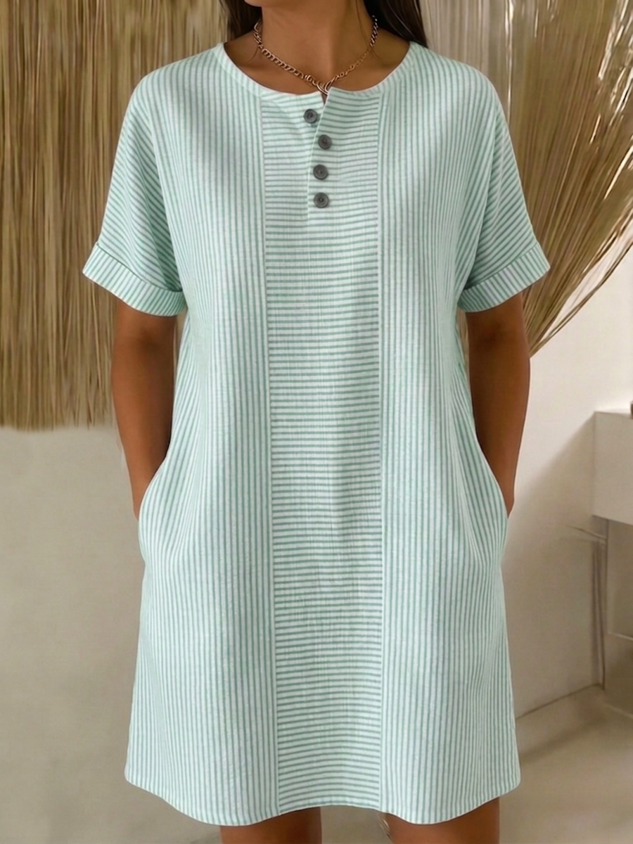 Nelyxa - Robe Femme Fluide Respirante Décontractée Usage Quotidien
