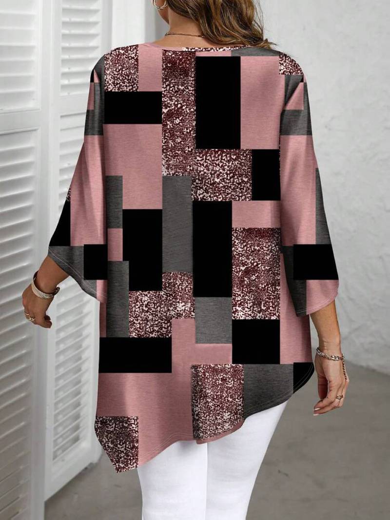 Rhosalivelle - Blouse Oversize Imprimée À Carreaux