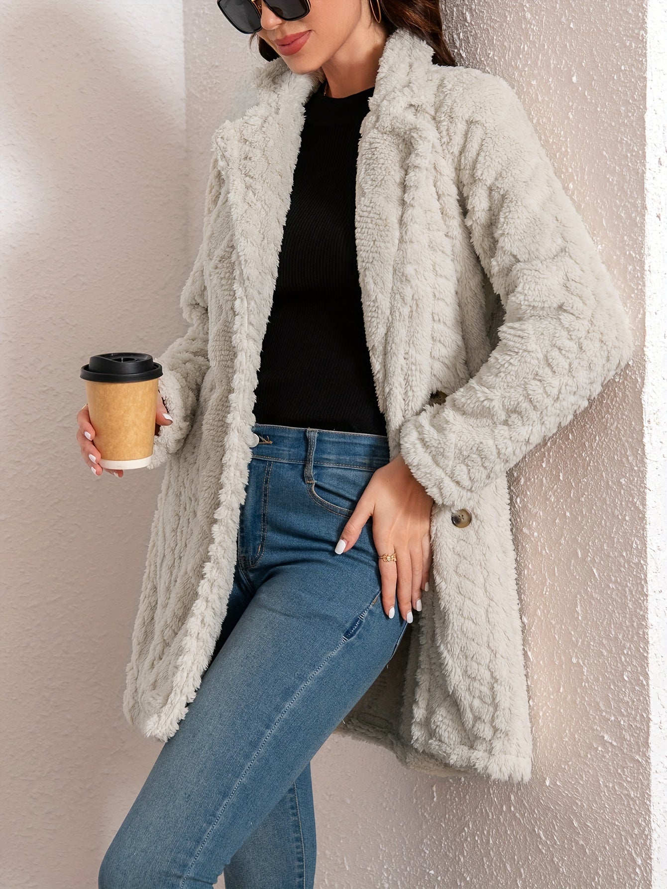 Léa - Manteau en fausse fourrure pour femme