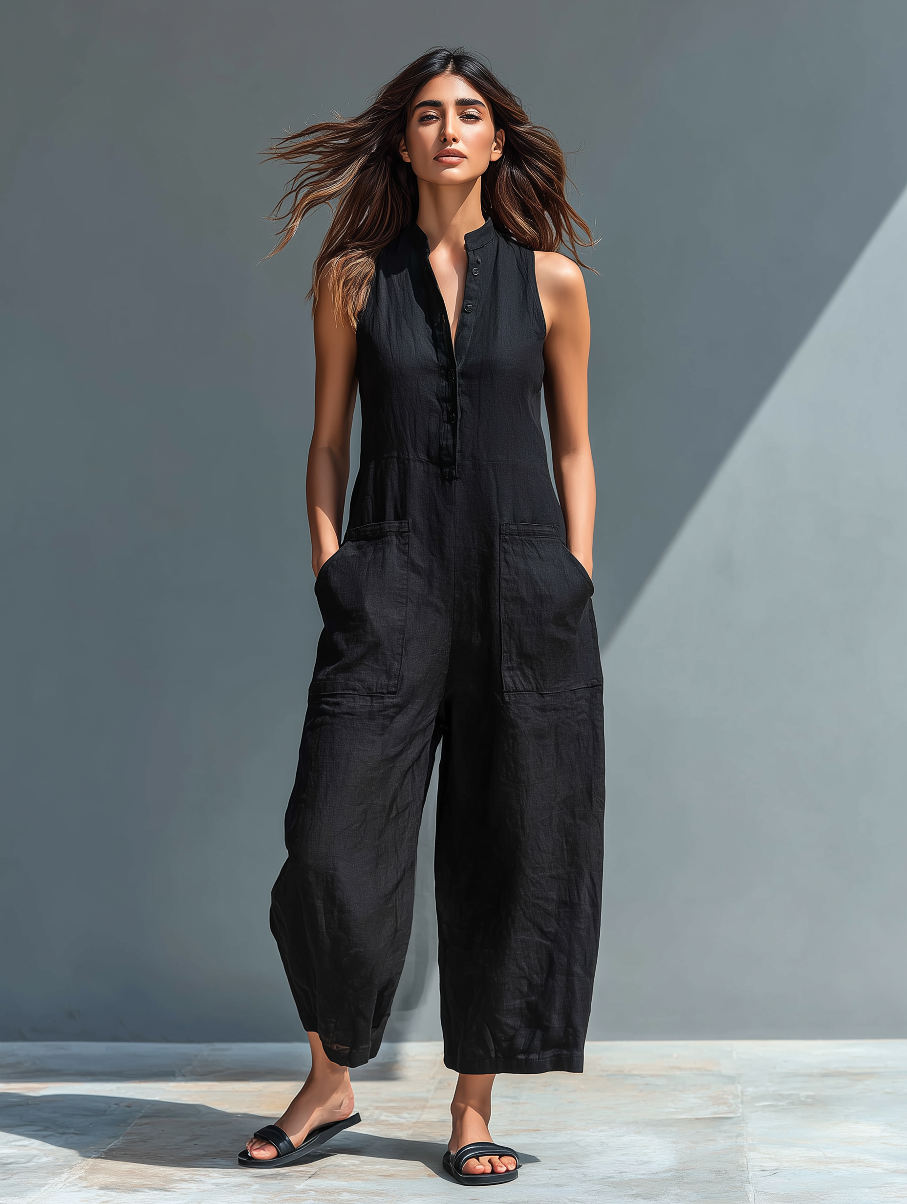 Soraya - Combinaison Large Sans Manches pour Femme