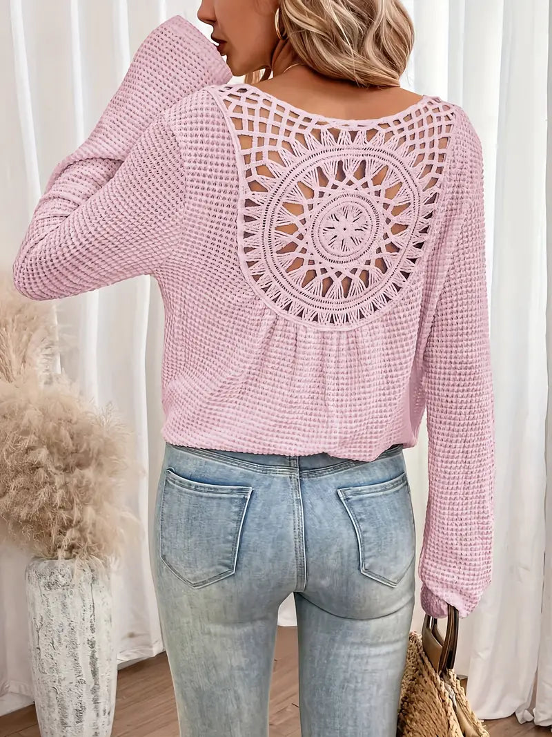 Belen - Blouse élégante de style Ibiza avec décolleté en V
