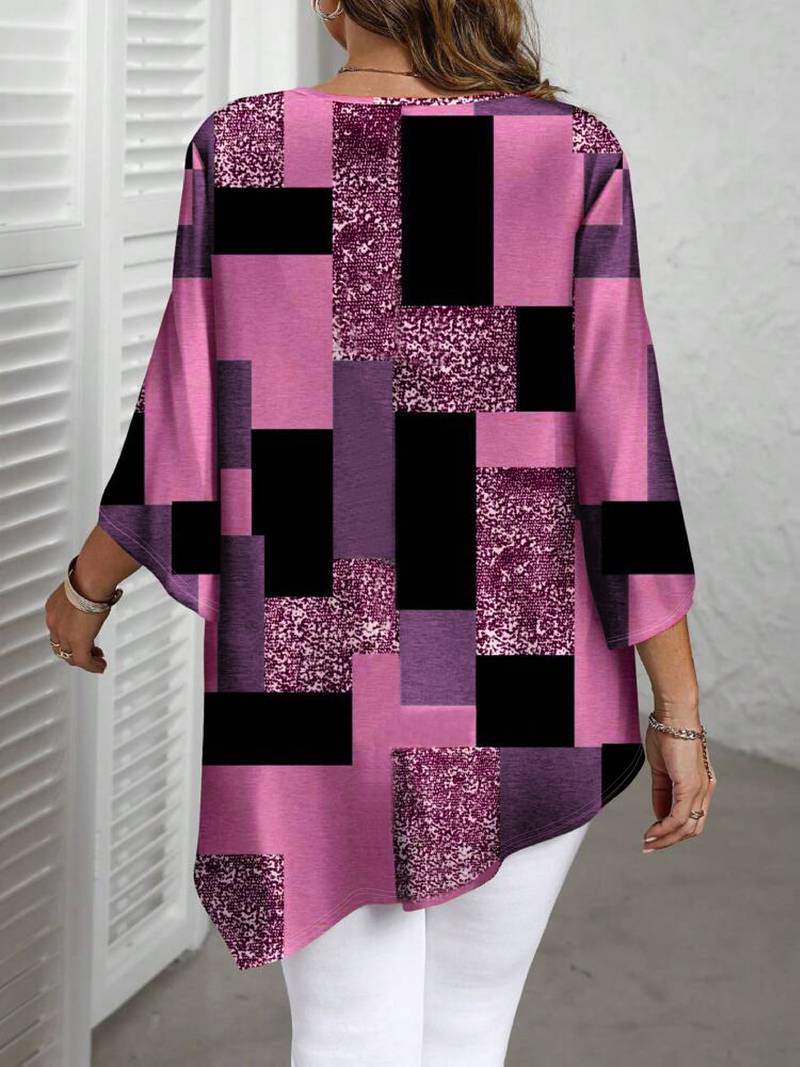 Rhosalivelle - Blouse Oversize Imprimée À Carreaux