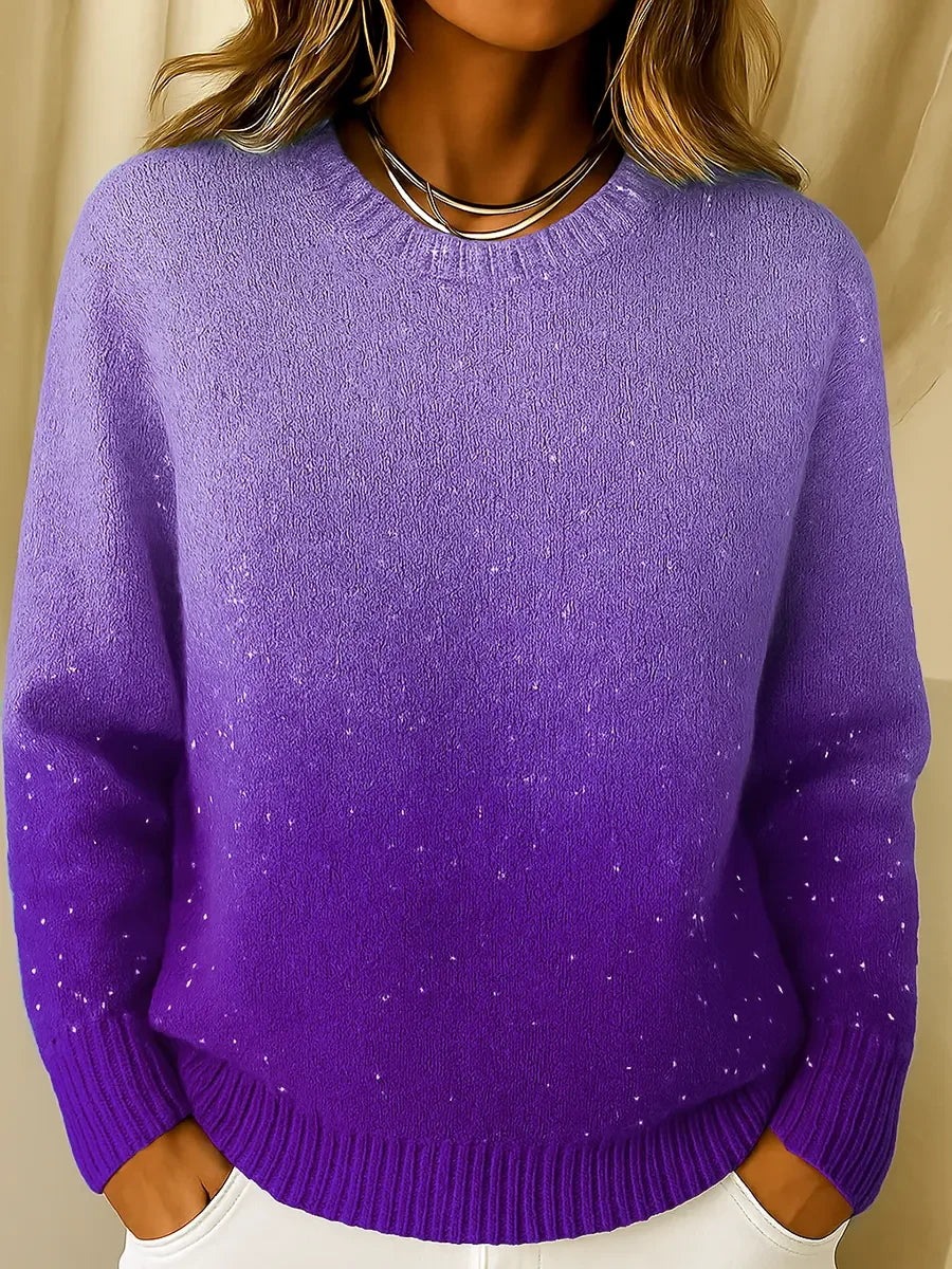 Cyravelle - Pull Ombré Doux en Tricot