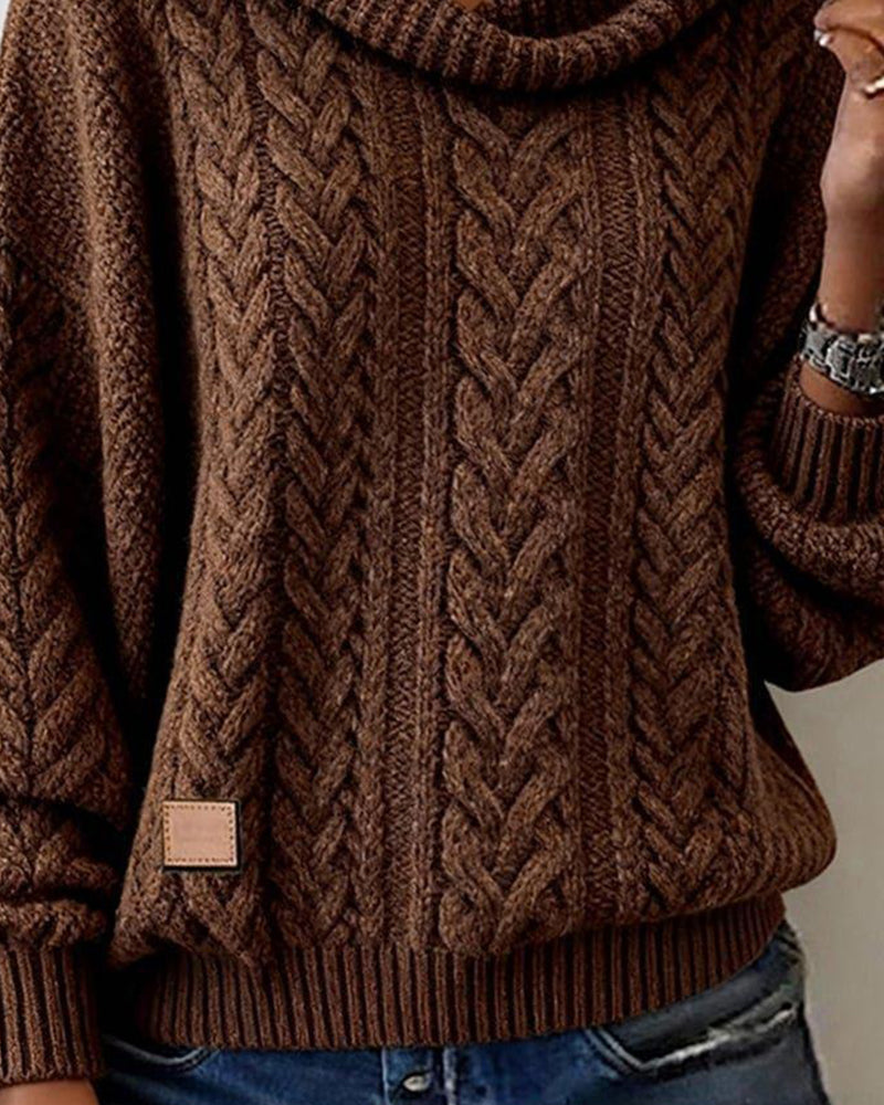 Jelyra - Pull en Tricot Torsadé au Charme Douillet
