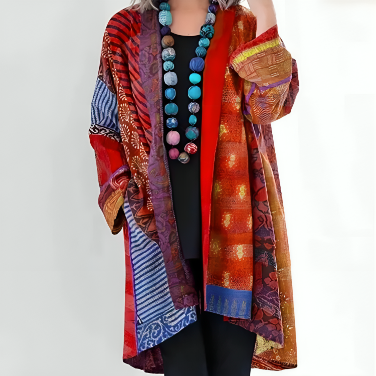 Pierrette - Cardigan Bohème en Coton et Lin