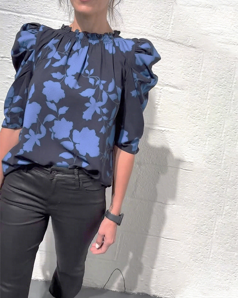 Bellamy - Blouse à Manches Bouffantes avec Volants