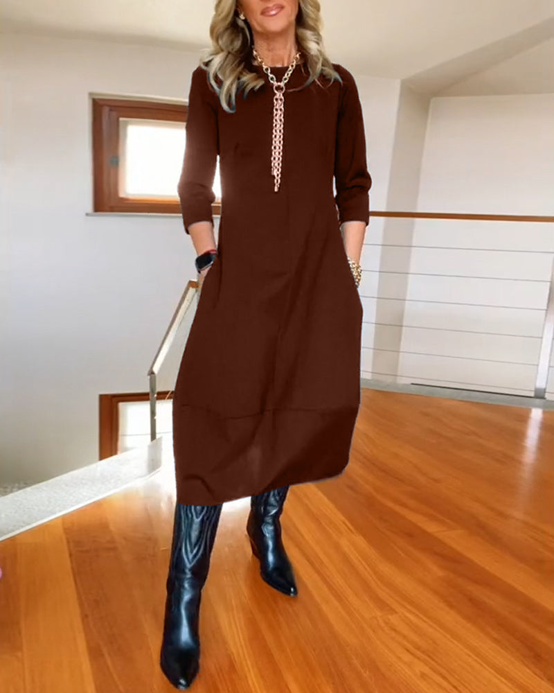 Inès - Robe Maxi Vintage Élégante et Confortable