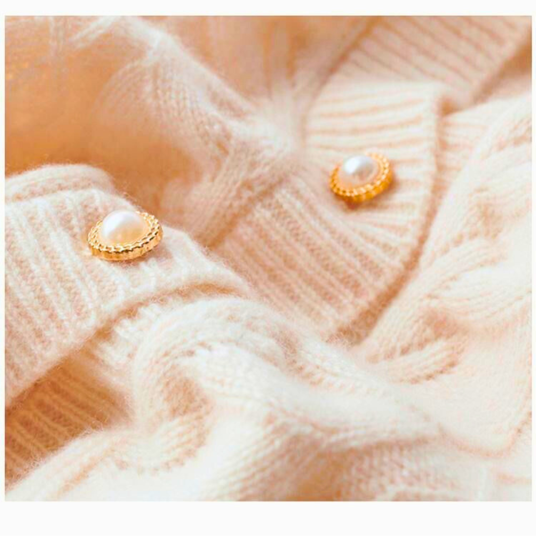 Alexandrine - Gilet en Laine à Col Rond pour Femme