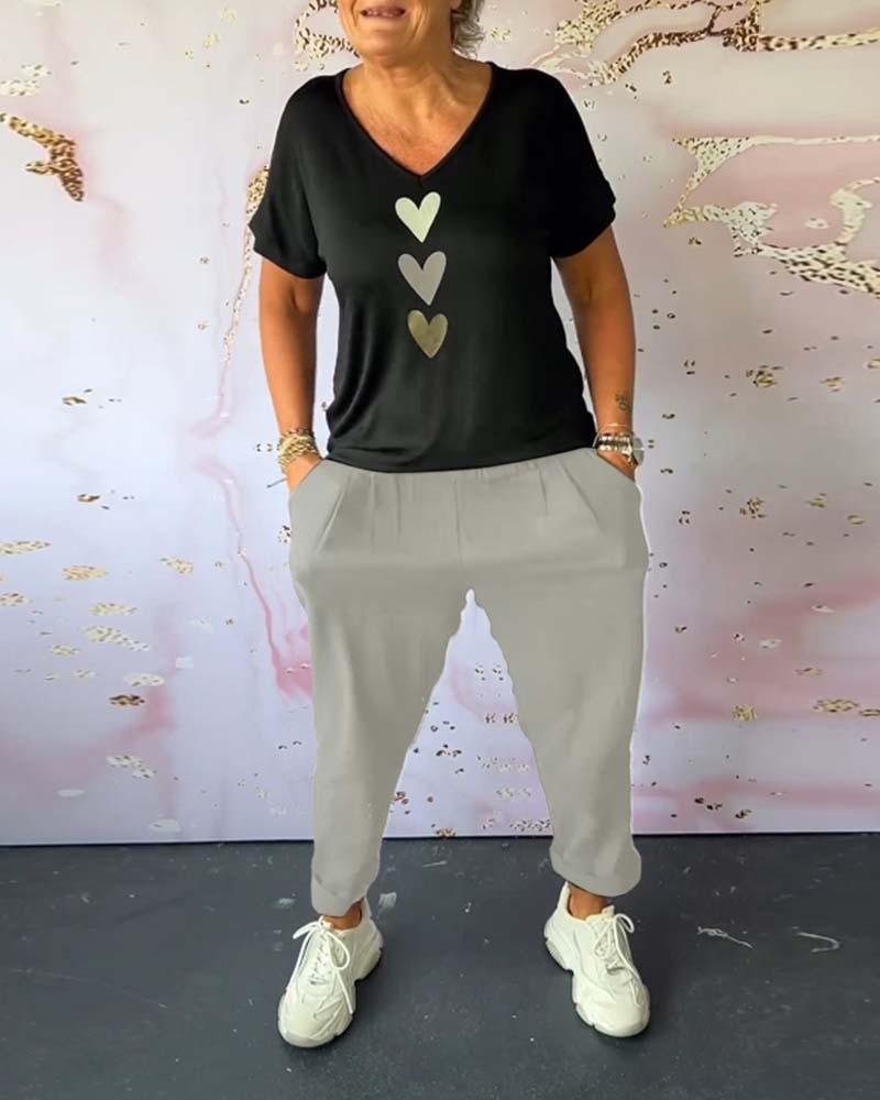 Tavira - Pantalon Décontracté Confortable avec Poche et Couleur Unie