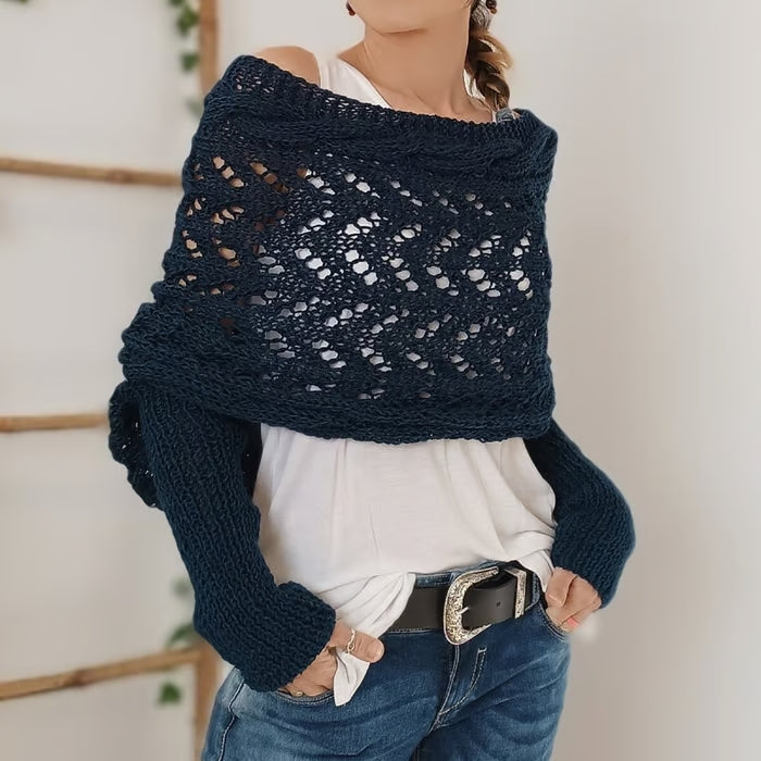 Alyssa - Châle en tricot boho – Flatteur et confort