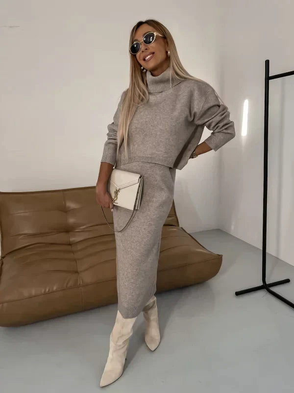 Solange - Dress with matching sweater