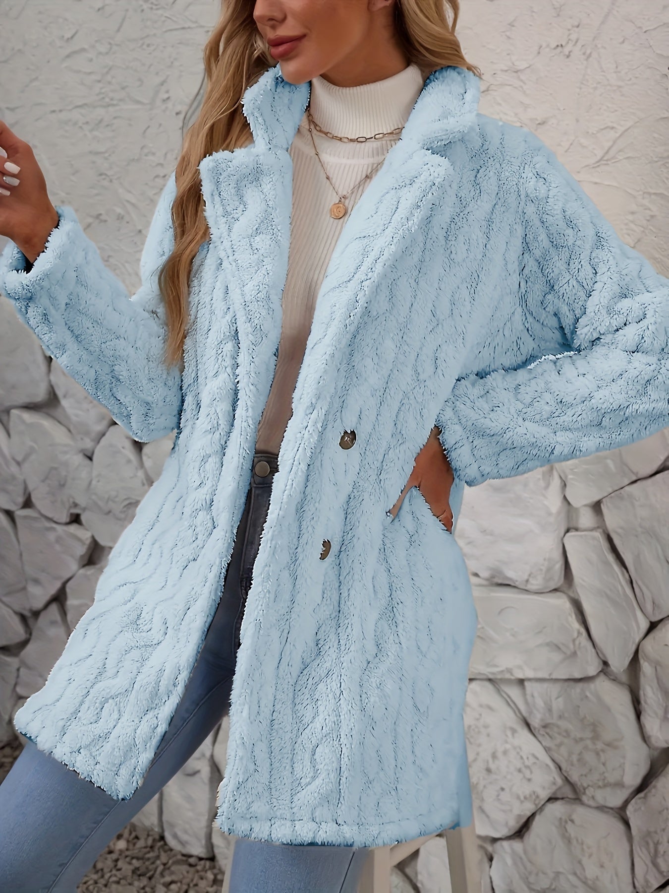 Léa - Manteau en fausse fourrure pour femme