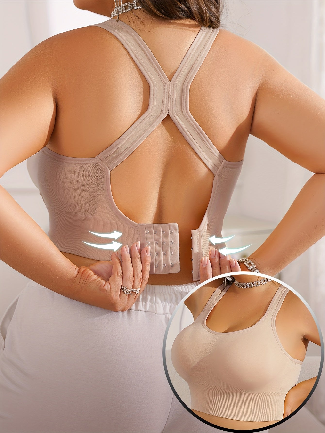 Vittoria - Brassière Sportive Grande Taille avec Coussinets Amovibles et Bretelles Réglables