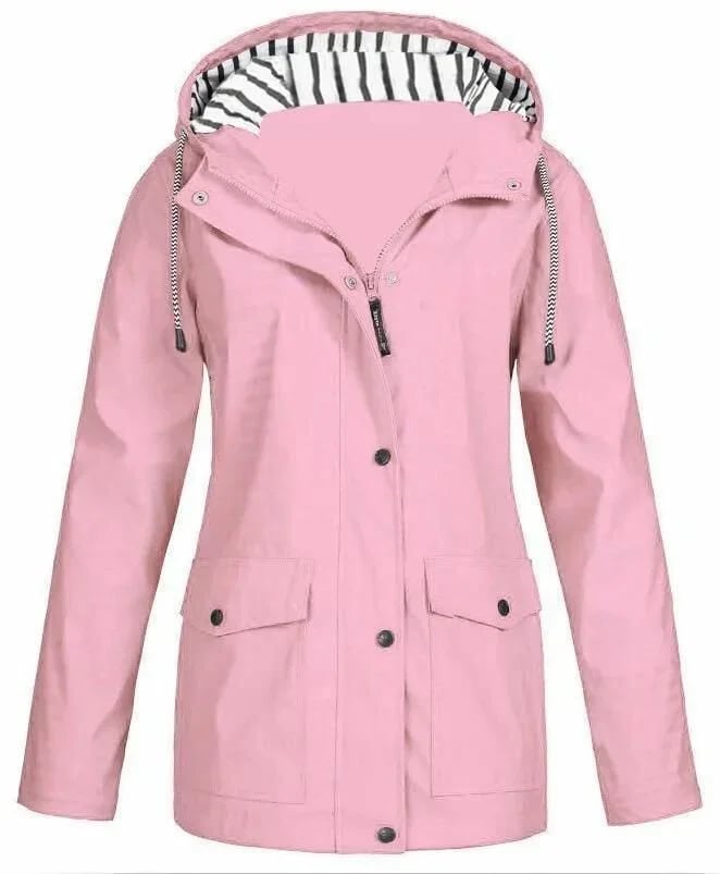 Marjolaine - Veste femme imperméable à capuche avec poches pratiques