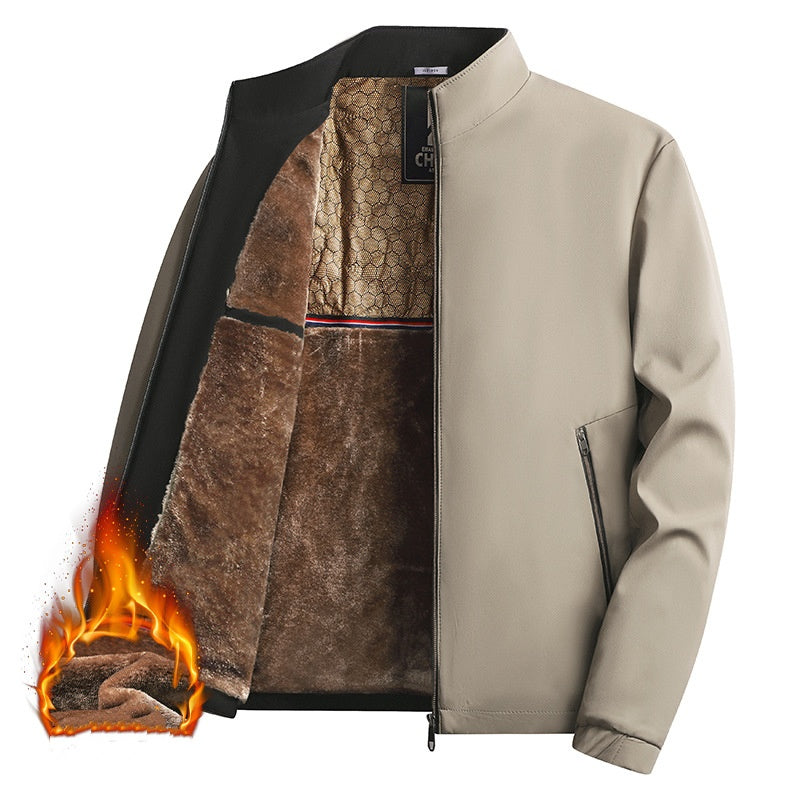 Jacob - Veste homme chaude zippée avec col montant protecteur