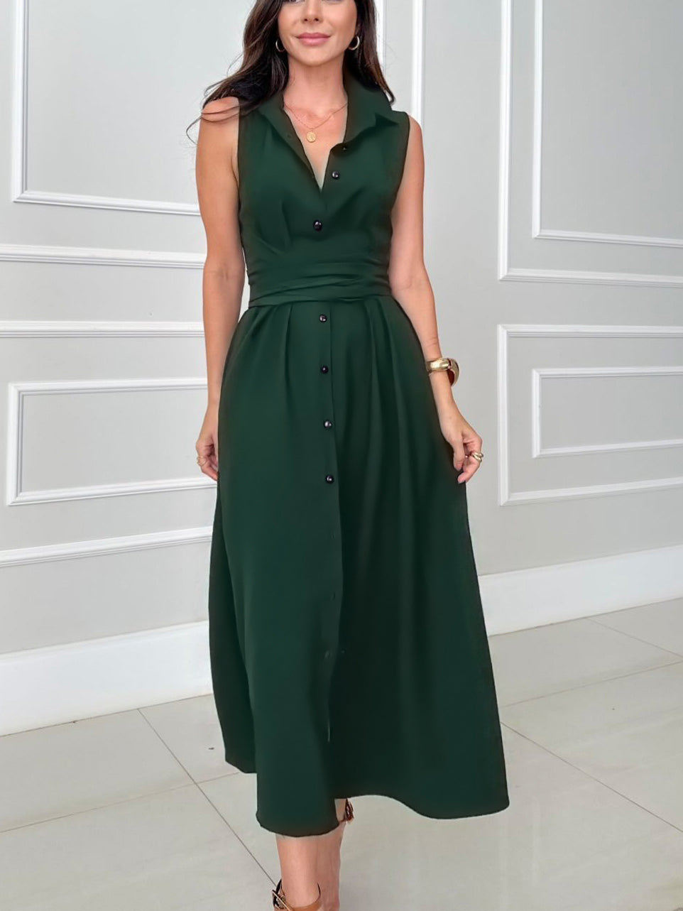 Romaine - Robe Élégante avec Couverture du Ventre