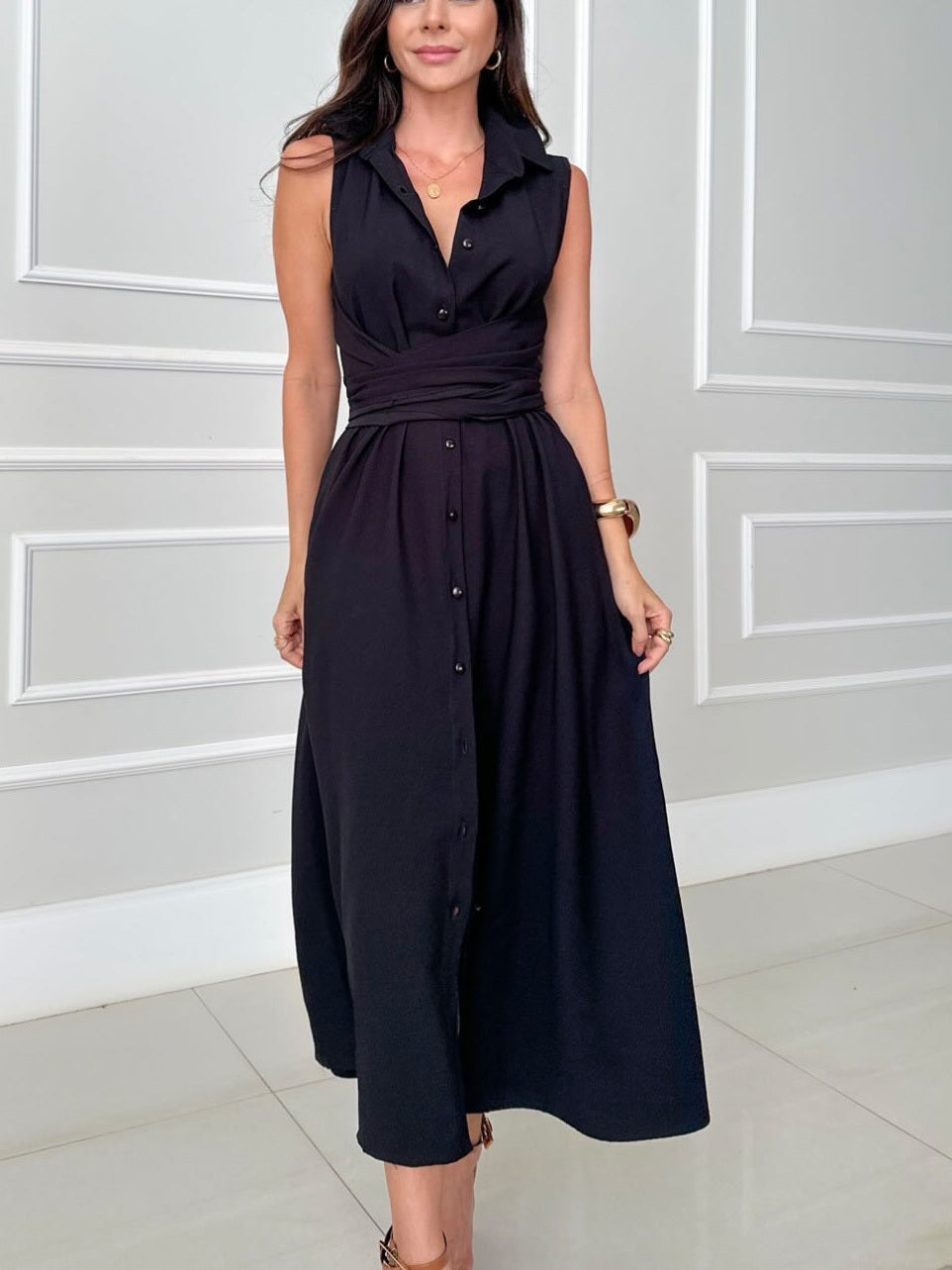 Romaine - Robe Élégante avec Couverture du Ventre