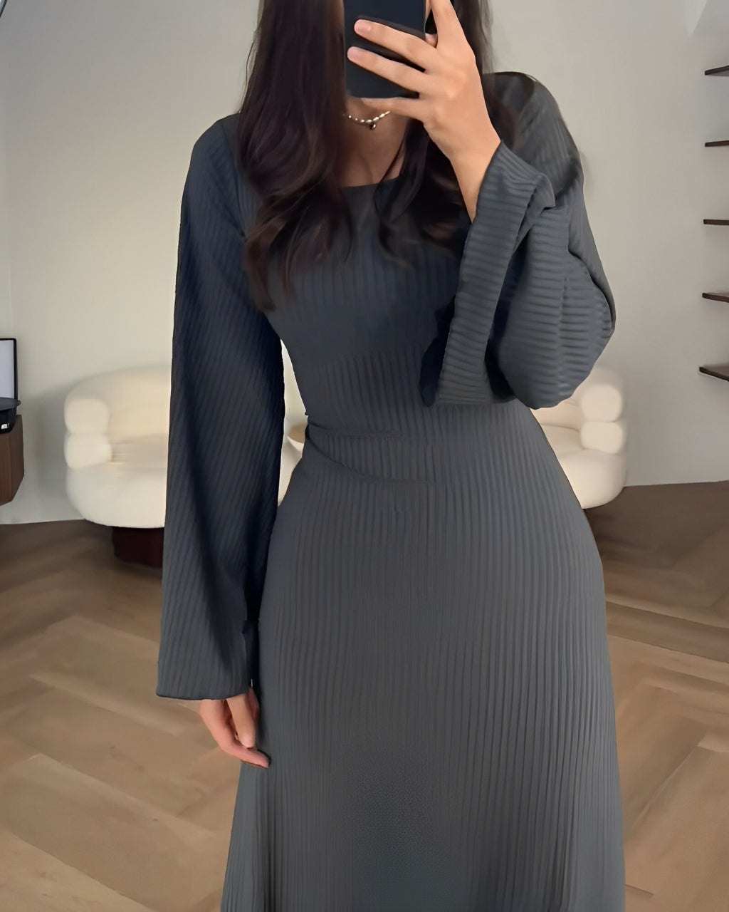 Sandrine - Robe Maxi Élégante en Maille