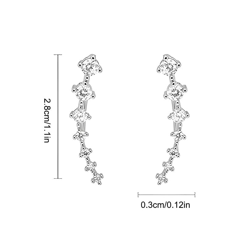 Océane - Boucles d'oreilles sept étoiles scintillantes