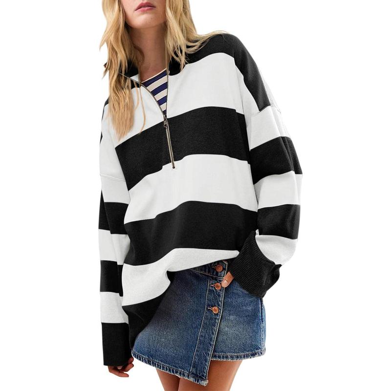 Dorelisse - Pull Oversize à Col Roulé avec Demi-Fermeture Éclair