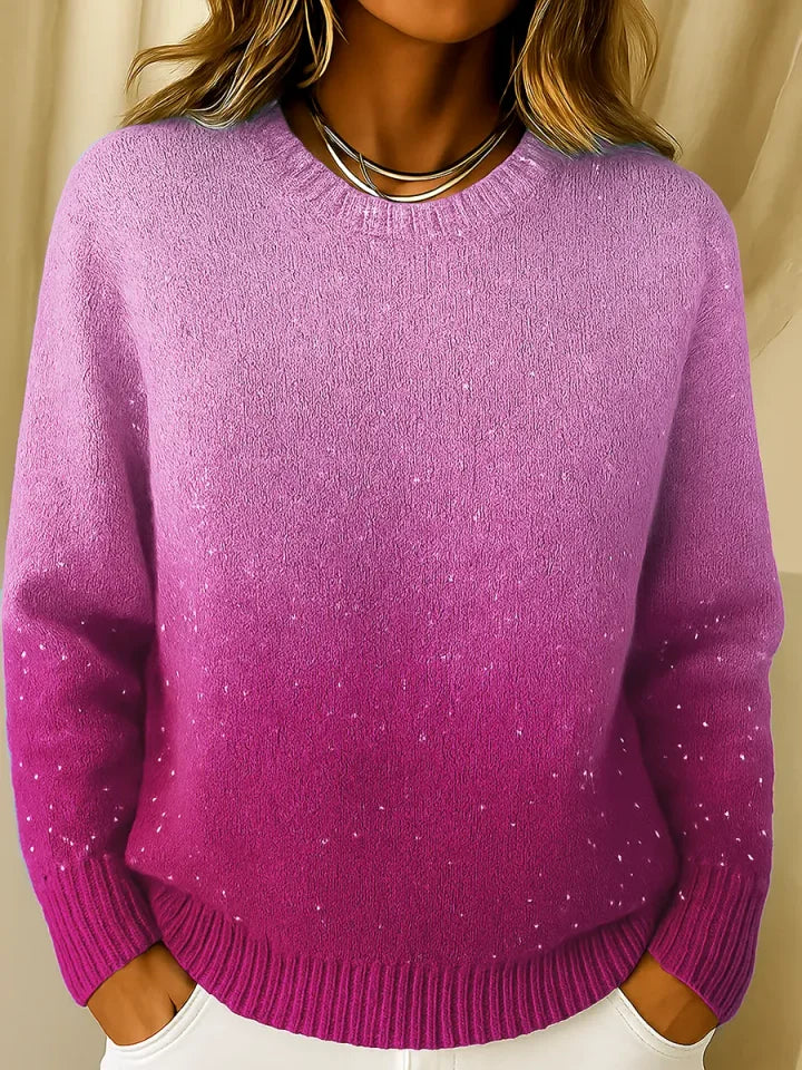Cyravelle - Pull Ombré Doux en Tricot