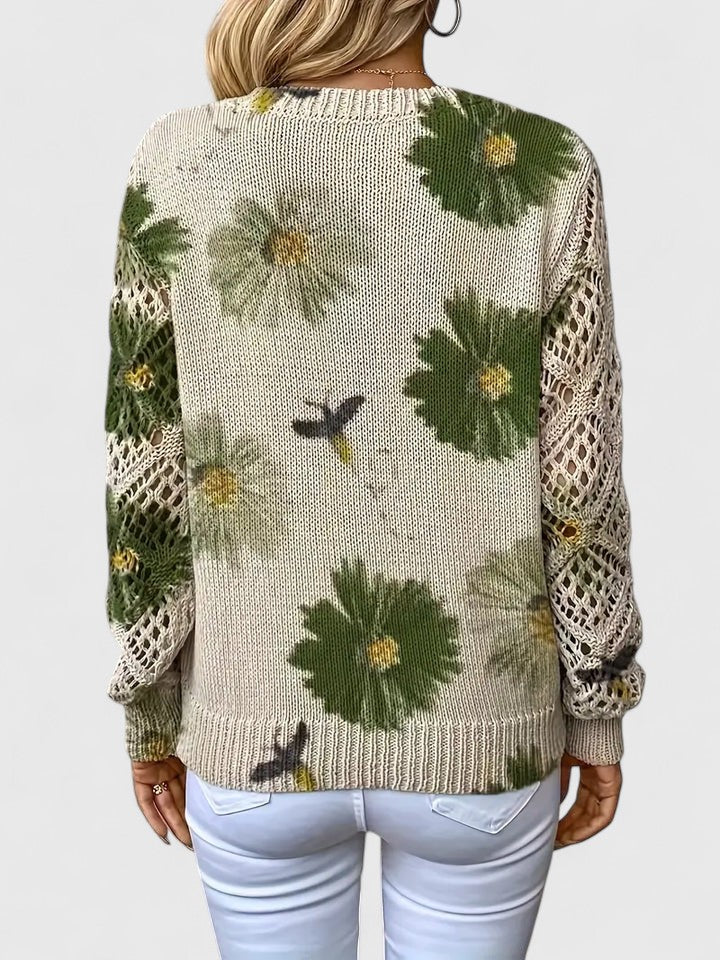 Marisavina -  Pull Floral Vintage Élégant