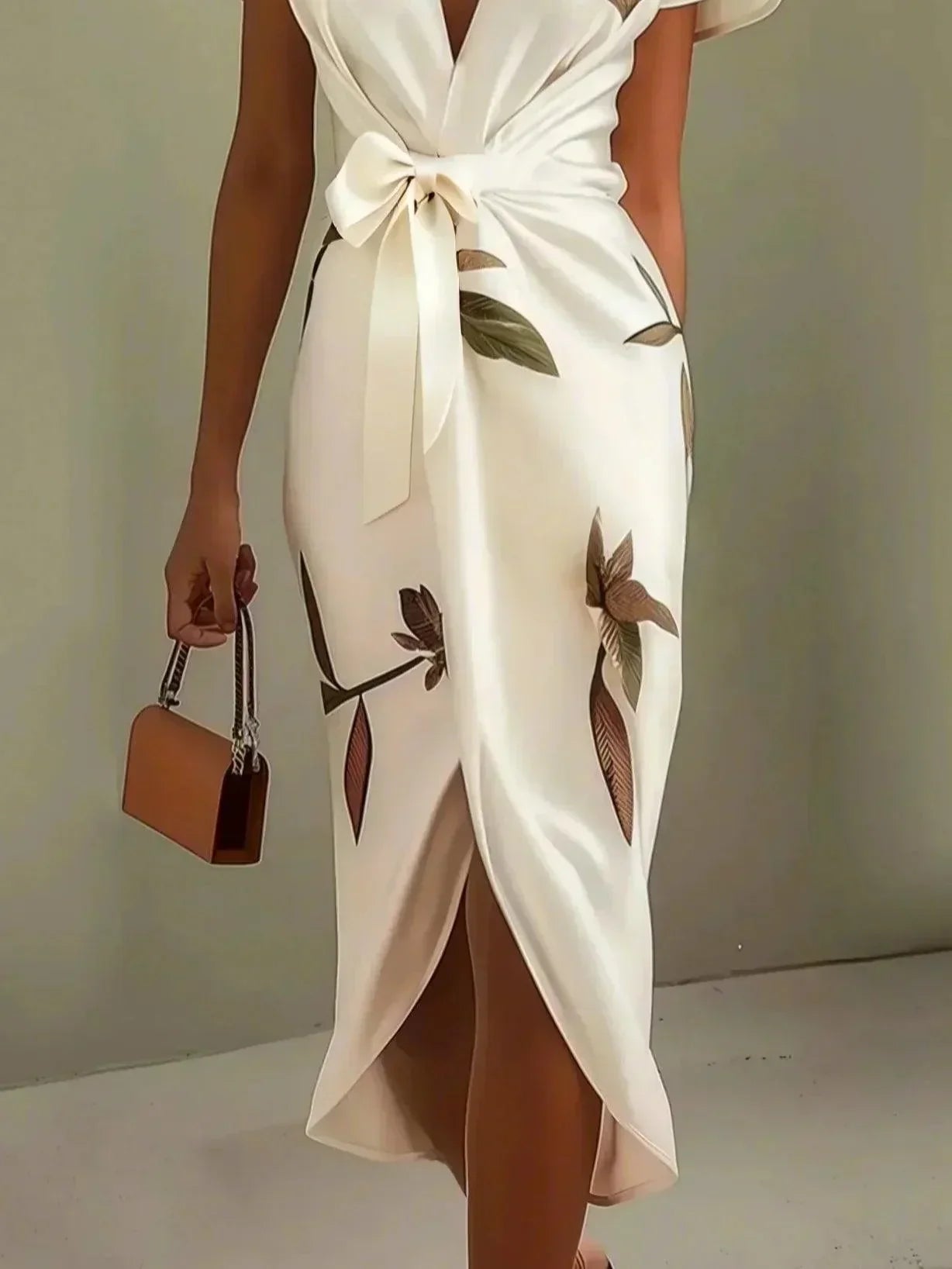 Nysoria - Robe Portefeuille Fleurie Élégante