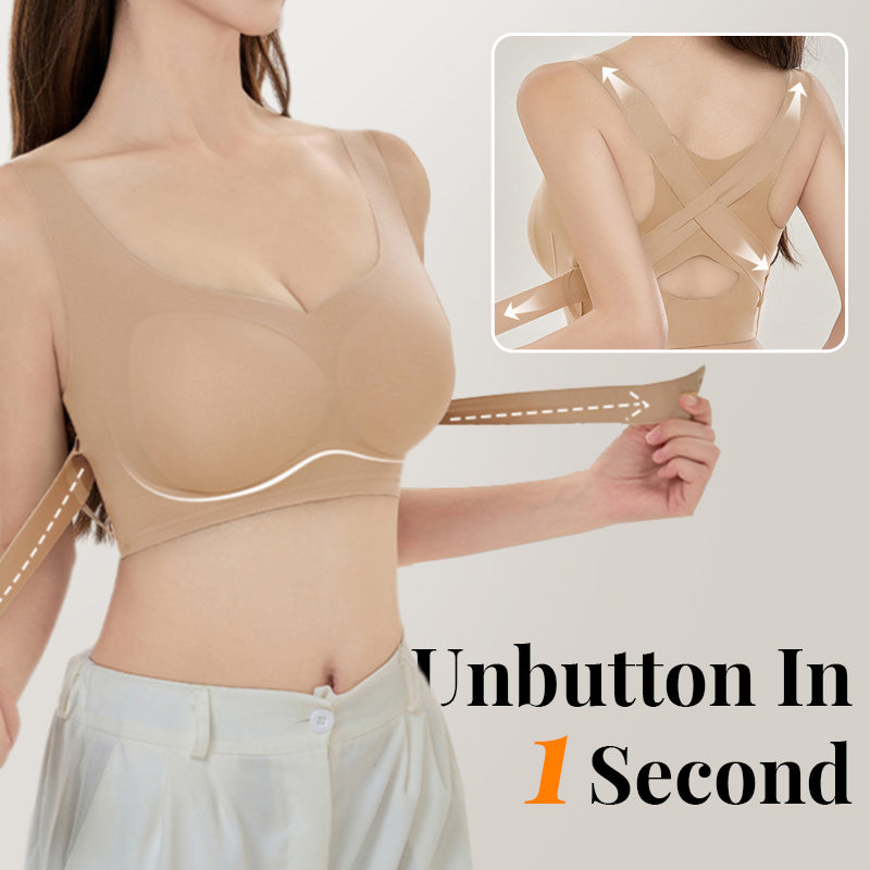 Hestia - Soutien-gorge push-up sans coutures avec fermeture à l'avant pour femmes