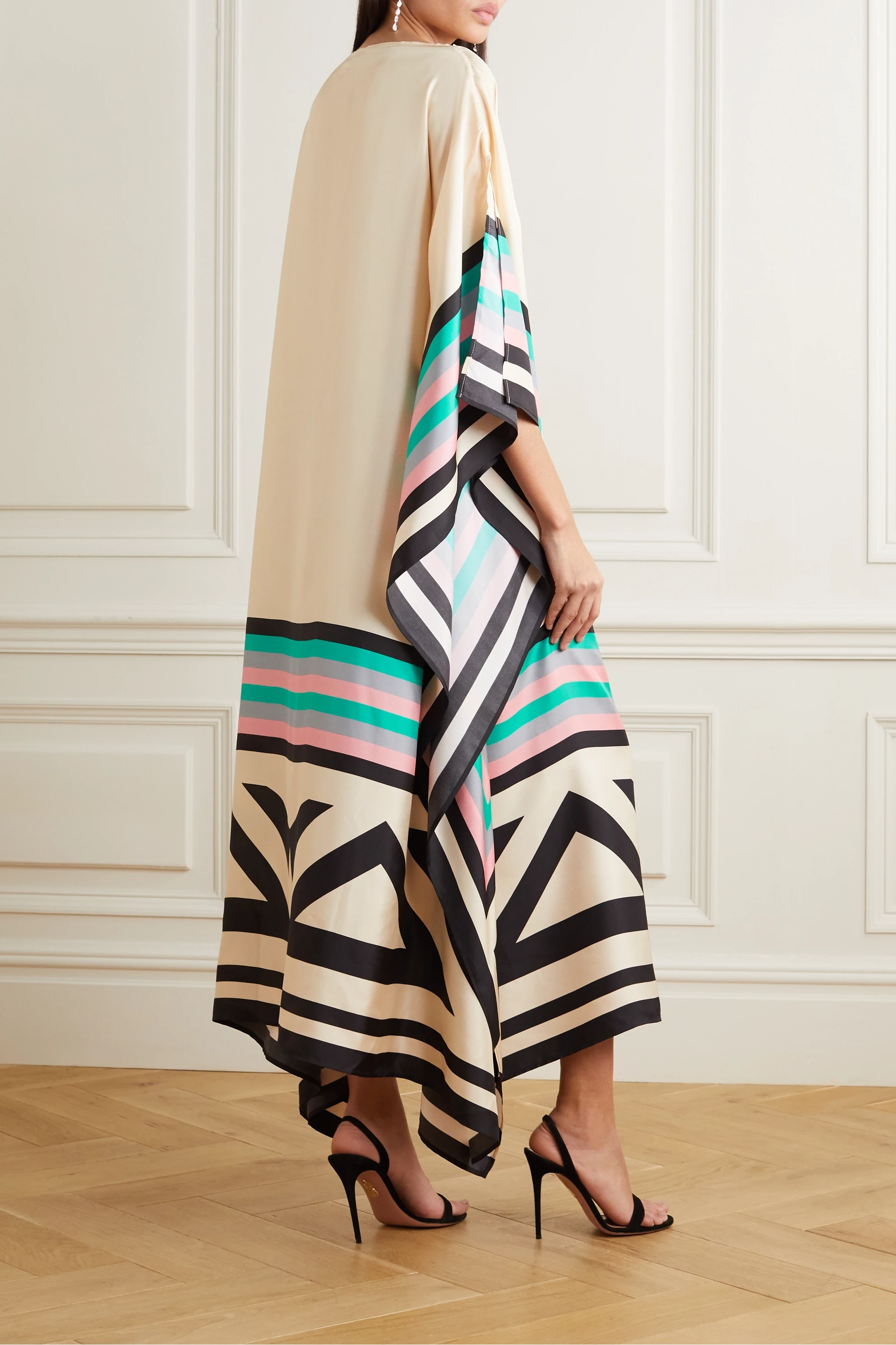 Rayna - Caftan Élégant à Imprimé Géométrique