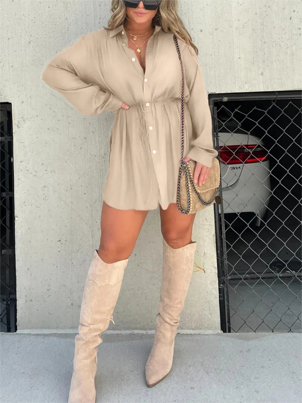 Demi - Combinaison Courte en Satin Tendance