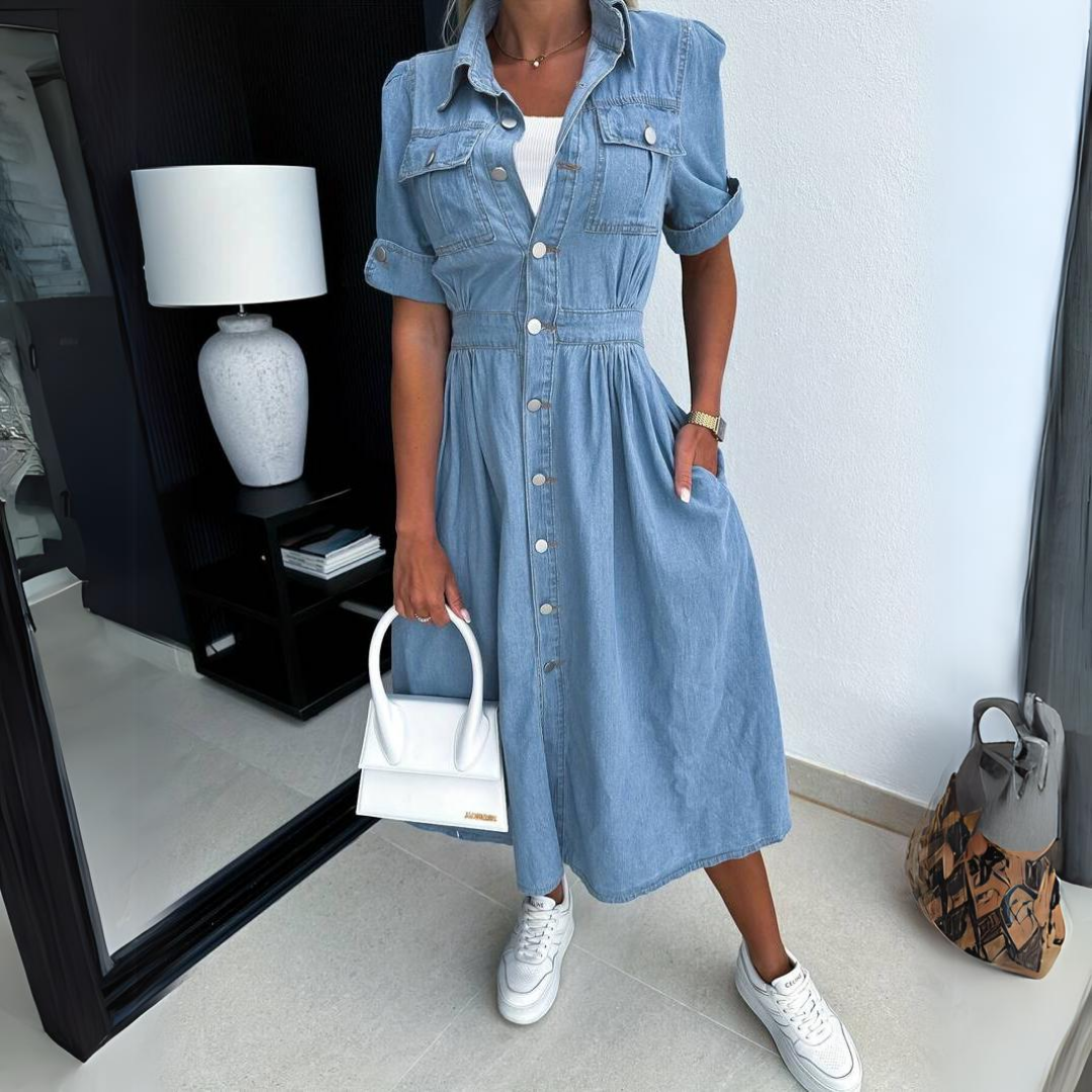 Alicia - Robe en denim tendance