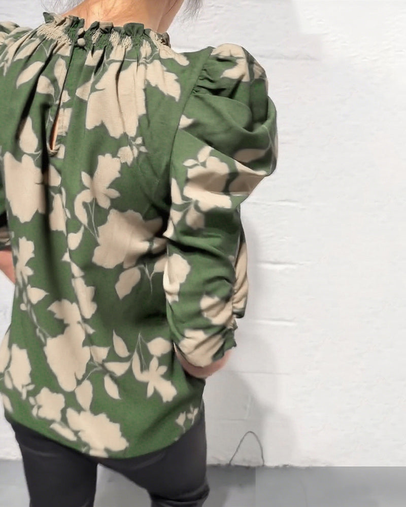 Bellamy - Blouse à Manches Bouffantes avec Volants