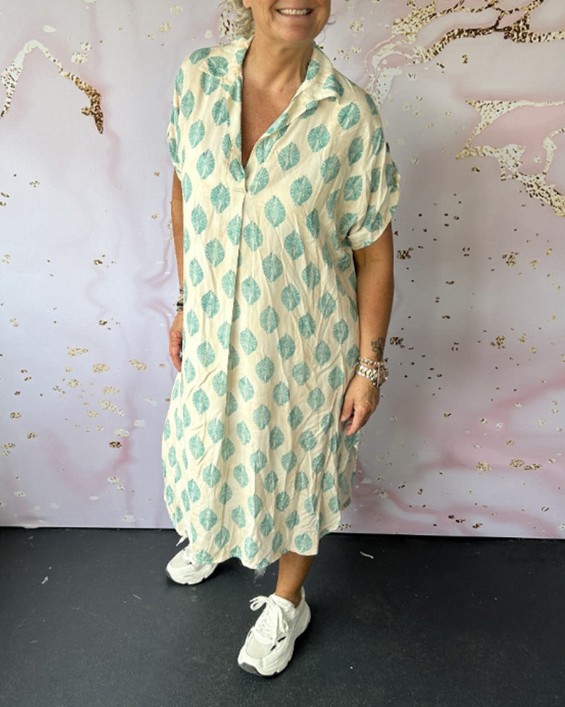 Davina - Robe Chemise Ample à Manches Courtes