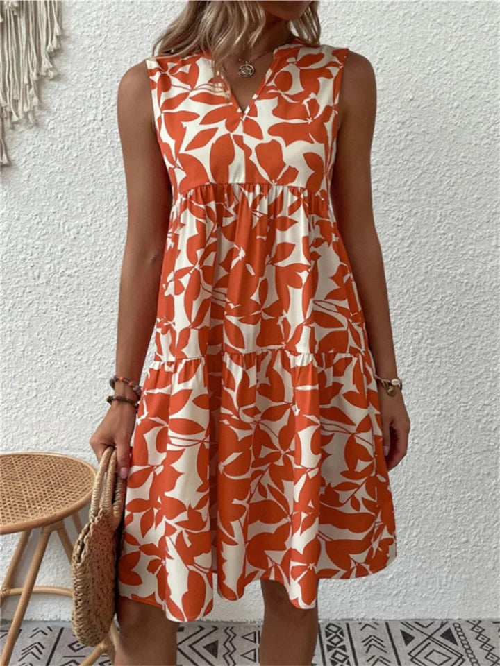 Bellissa - Robe d'Été à Feuilles