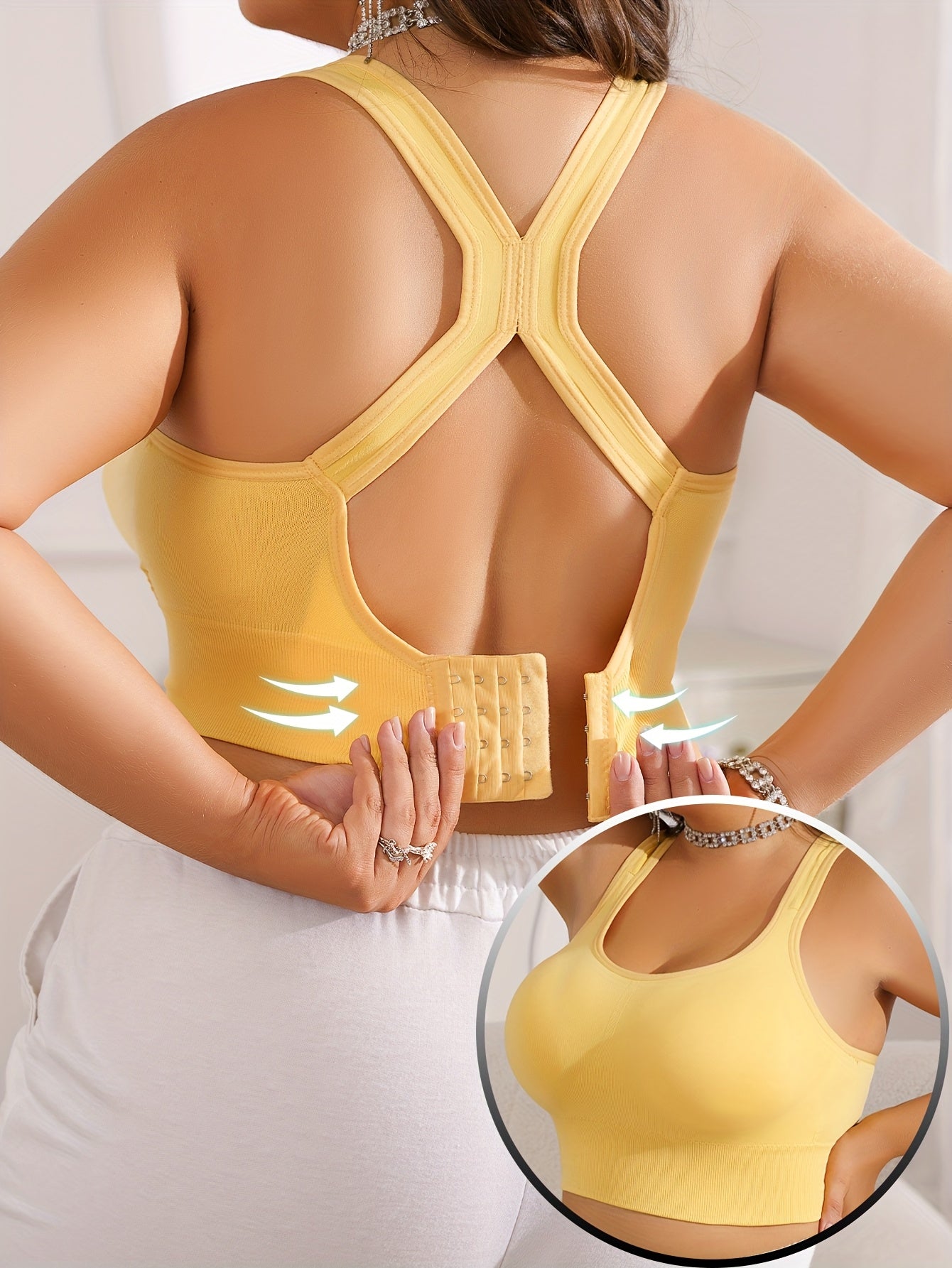 Vittoria - Brassière Sportive Grande Taille avec Coussinets Amovibles et Bretelles Réglables