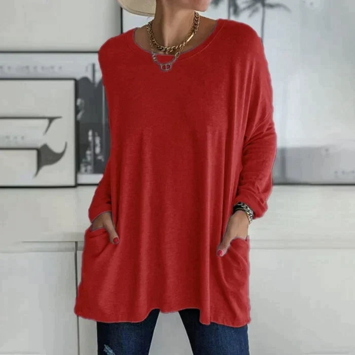Daliah - T-shirt à manches longues avec poche