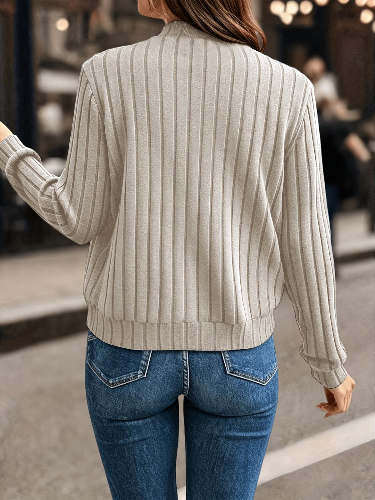 Coby - Veste femme côtelé avec fermeture zippée