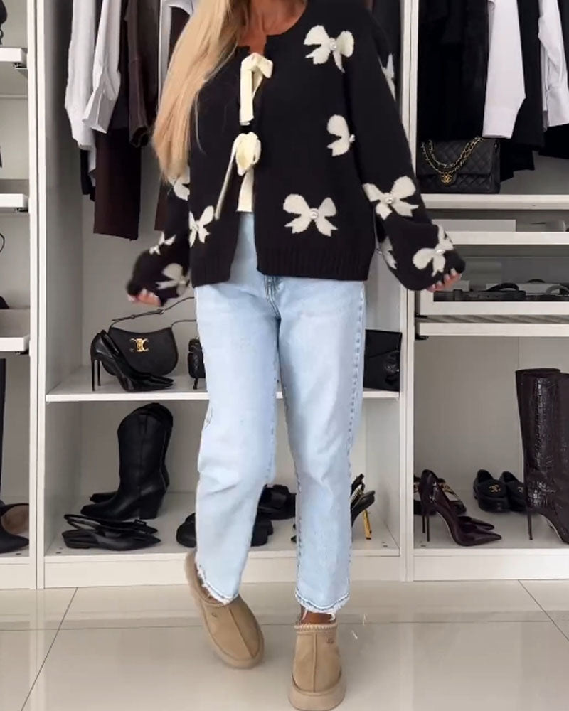 Florentine - Cardigan Nœud Élégant