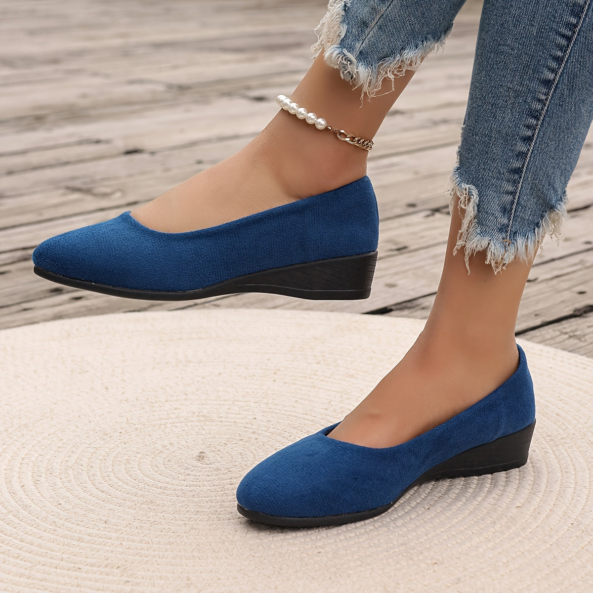 Kaelinne - Ballerines Chic Et Confortables À Talon Compensé