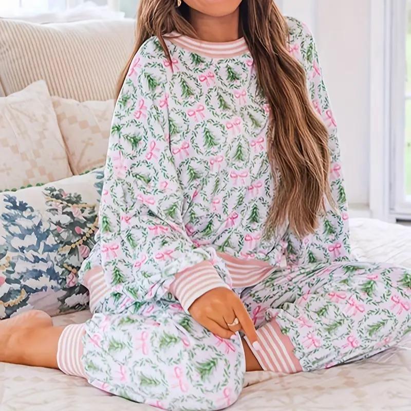 Doralienne - Ensemble Loungewear Imprimé Noël