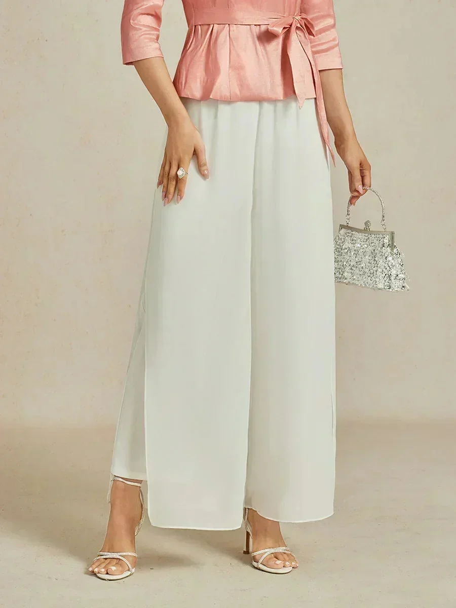 Marilivra - Pantalon À Jambes Droites Avec Fente En Chiffon