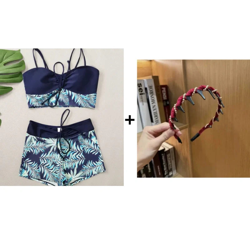 Taline - Maillot De Bain Deux Pièces Imprimé Femme