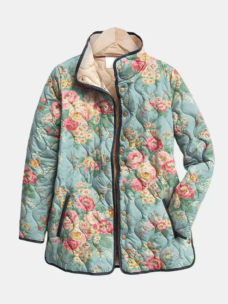 Mahaut - Veste femme matelassée à imprimé floral pour mi-saison