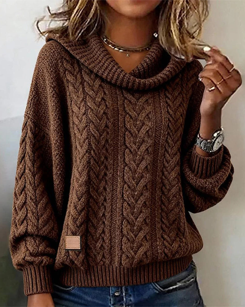 Jelyra - Pull en Tricot Torsadé au Charme Douillet