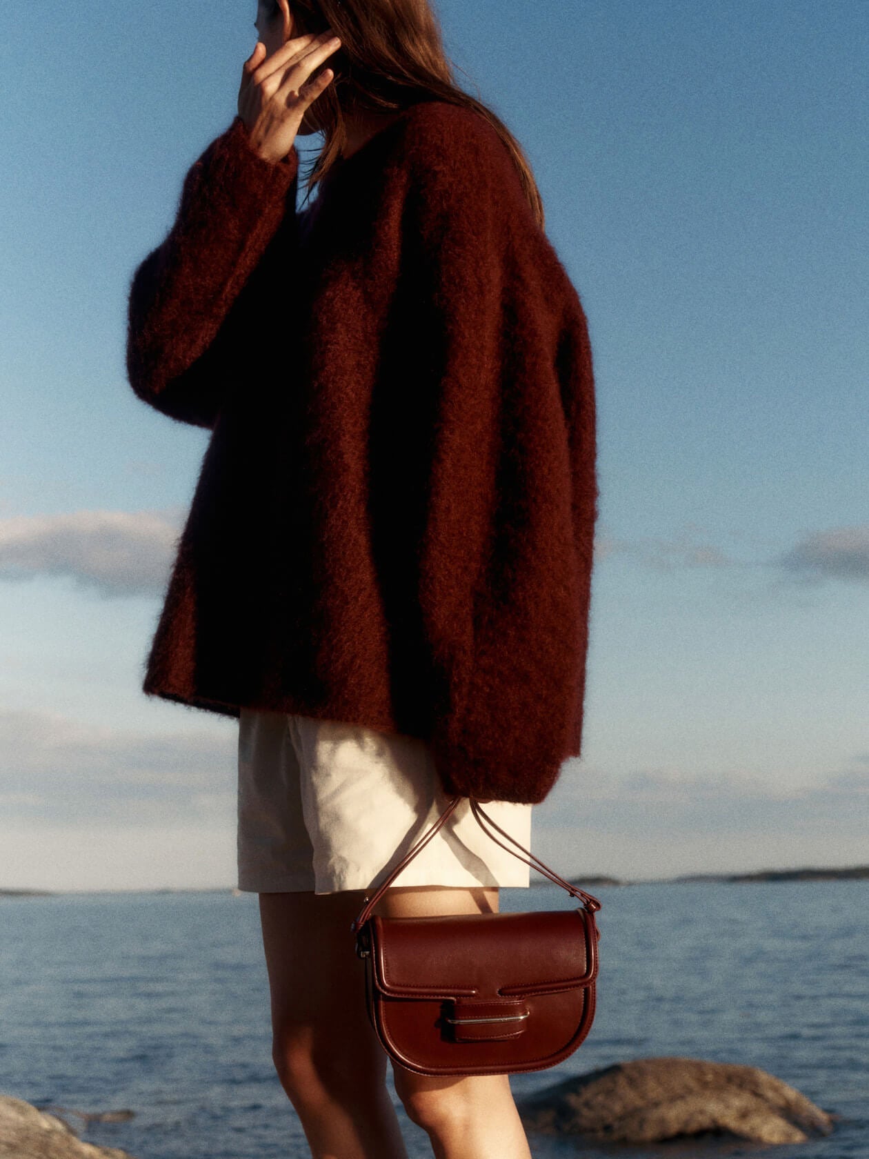 Mirjam - Ensemble Pull Oversize et Jupe en Mélange de Mohair